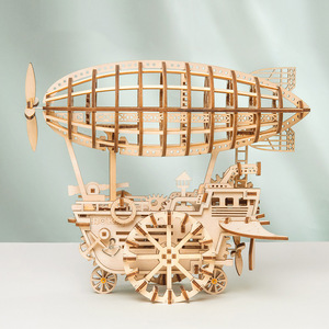 Robotime Rokr Entrepôt américain <span class=keywords><strong>Prix</strong></span> d'usine LK702 Véhicule aérien Jouets à assembler Puzzles en bois <span class=keywords><strong>3D</strong></span> - Product Image 4
