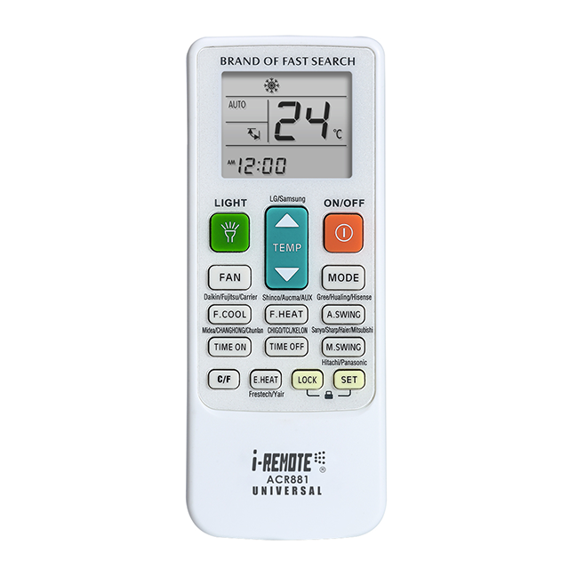 I-<strong>remote</strong> ACR881 Wholesale <strong>Universal</strong> <strong>Remote</strong> Control for air Conditioners with Fast Search <strong>Code</strong> Function