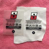 Étiquette de transfert de chaleur de logo de marque, logo de transfert thermique polychrome pour le cou de chemise