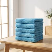 Serviette de lavage auto en microfibre polaire corail ultra douce sans bords 500 g/m² séchage rapide double face sans peluches pour detailing automobile professionnel