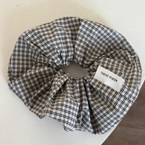 Coleteros de Pelo a Cuadros Vintage, Banda Elástica Ancha para el Cabello para Mujer, Accesorios Retro para el Cabello - Product Image 5