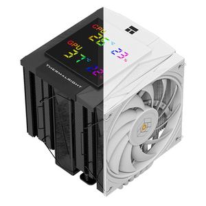 ROYAL KNIGHT 120 Refroidisseur d'air CPU double <span class=keywords><strong>tour</strong></span> 6 caloducs en aluminium pour LGA 1851/1700 AM4/5 Noir Blanc TDP245W pour 245W + Power - Product Image 1