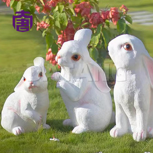 3d Fiberglass Rabbit Led Light Sculpture Outdoor Garden Park Landscape Lighting Decor For Holidays - Product Image 6