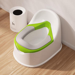 Siège de toilette Topbele pour enfants avec design anti-éclaboussures, couleur vert et blanc, pour garçons et filles - Product Image 1