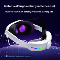 Sangle de tête confortable RV avec LED RGB et batterie intégrée, réglable, de remplacement, pour lunettes VR Meta Quest 3 Quest 3S, accessoires