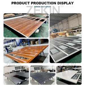 Puerta de garaje residencial Seccional de vidrio con espejo sin marco de aluminio negro automático a prueba de agua con puerta de garaje con motor - Product Image 5