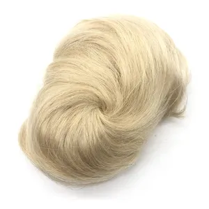 NL 60# Scrunchies Brötchen 100 % menschliches Haar Stück schrunchie Haare Brötchen Pony Design für Frau Großhandelspreis