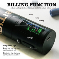 Mesin Tato Nirkabel Profesional Ambition Ninja Ultra 1900mAh 3.5mm/4.0mm Stroke Direct Drive untuk Seniman Seni Tubuh