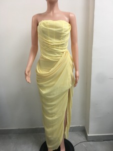 <span class=keywords><strong>Vestido</strong></span> <span class=keywords><strong>de</strong></span> Chifón para Mujer con Corsé sin Tirantes y Diseño <span class=keywords><strong>de</strong></span> Espina <span class=keywords><strong>de</strong></span> Pescado, <span class=keywords><strong>Vestido</strong></span> Largo Formal <span class=keywords><strong>de</strong></span> Noche con Abertura y Fruncido, Vestidos <span class=keywords><strong>de</strong></span> Moda Personalizados - Product Image 4