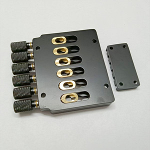 Pont sans tête en laiton entier Écrou en laiton <span class=keywords><strong>Tremolo</strong></span> de guitare à 6 cordes pour guitare sans tête - Product Image 2