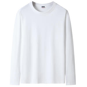 RNSHANGER 5XL 6XL T-shirt Plus Size da uomo a maniche lunghe T-shirt in cotone da uomo in stile Basic camicie da uomo mutande traspiranti - Product Image 1