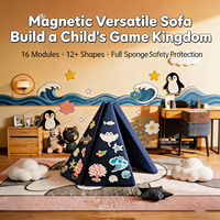 Canapé-lit de jeu moderne pour enfants, sûr, non toxique, en mousse haute densité, à aspiration magnétique, pour extérieur, chambre, salon, école, centre commercial