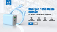 Câble USB Type-C TKT Type-C 3A à charge rapide, blindage tressé - Transfert de données haute vitesse pour câble de données certifié MFi
