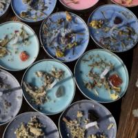Bougies en Cire de Soja Parfumées Artisanales Unique, Guérison Spirituelle Tarot, Économiques, Faible QMC, Boîte en Cristal avec Cristaux