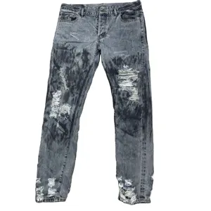 DENIMGUYS New Trendy Custom Dirty Paint Men's Hip Hop Style Streetwear Distressing Jeans For Men