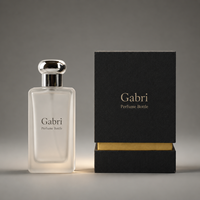 Flacon de parfum en verre de 50 ml avec bouchon, flacon de parfum carré vide, échantillon de 100 ml, flacon de parfum en verre de luxe avec étiquette privée personnalisée