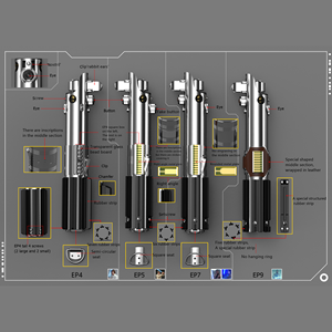 Nexussabers ดาบอนาคินดาบเลเซอร์เปลี่ยนสีได้เรียบสวิง foc กระบี่แสงโลหะอนันต์สำหรับหนังกีฬา - Product Image 6