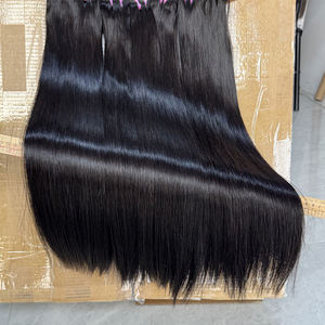 Extensions de cheveux humains vierges de qualité supérieure, lisses et raides, cuticules alignées, sans nœuds, sans perte de cheveux - Product Image 3