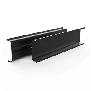 Moda Alumínio Anodizado invisível Handle-less Horizontal U Gola alumínio Perfil para Cozinha Gabinete