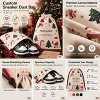 Sac en coton anti-poussière personnalisé pour chaussures de sport, sac d'emballage en toile imprimé avec logo pour les marques de sport