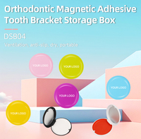 Boîte de rangement colorée en plastique pour gouttières orthodontiques, protège-dents et appareils dentaires
