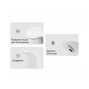 Dispensador automático de jabón en espuma blanca-MedaHome - Product Image 1