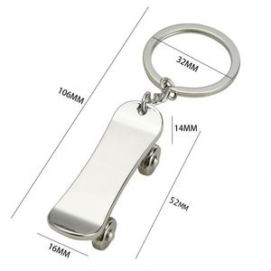 Custom Laser Logo Zinc Alloy Metal Skateboard Keychain 5 Color Option Scooter Saketboard <b>Key</b> <b>Chain</b> - Product Image 6