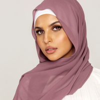 Écharpe Instantanée en Mousseline de Soie pour Femme, Châle Long Personnalisé, Hijab, 84 Couleurs Unies