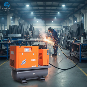 Machine de découpe <span class=keywords><strong>laser</strong></span> à vitesse fixe en vente chaude, 7,5 kW, 15 kW, tout-en-un, compresseur d'air à vis rotatif 4 en 1 avec sécheur - Product Image 1