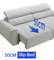 Sofá Cama Deslizante de Lujo Moderno de Alta Gama, 40 cm, Sofá de Descanso Eléctrico, Cómodo Sofá Cama Extraíble para Sala de Estar