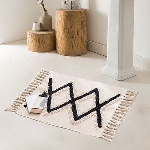 Factory Outlet rettangolo Boho Retro tappeto in lino di cotone tappeto da corridoio, decorazioni <span class=keywords><strong>per</strong></span> <span class=keywords><strong>la</strong></span> <span class=keywords><strong>casa</strong></span> minimaliste <span class=keywords><strong>per</strong></span> soggiorno tappetino da esterno - Product Image 1