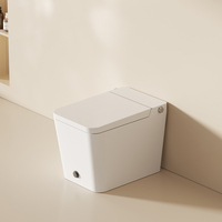 Petite toilette intelligente à chasse d'eau entièrement automatique, autonettoyante, à poser au sol, électrique