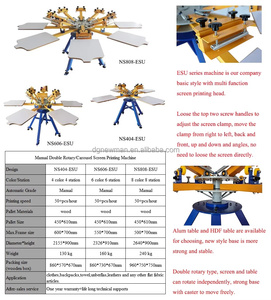 Quay serigraphie thiết bị <span class=keywords><strong>6</strong></span> màu <span class=keywords><strong>6</strong></span> trạm vải T-Shirt máy in Màn hình máy in - Product Image 6