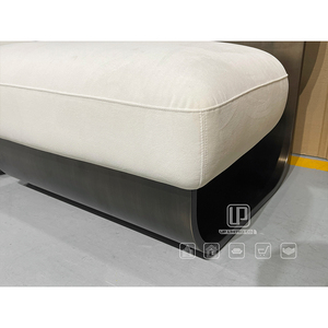 Foshan Factory Wholesale Price Bar <b>Stool</b> & <b>Ottomans</b> High Quality Black Base White Leather Low Square <b>Stool</b> Square <b>Stool</b> - Product Image 2
