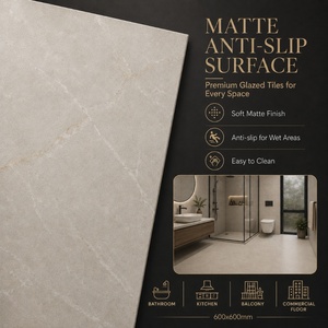 Carreaux de sol en porcelaine émaillée beige mat <span class=keywords><strong>60x60</strong></span> antidérapants pour salle de bain, cuisine et balcon (vente en gros) - Product Image 6