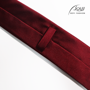 Шелковый галстук из тонкого твила темно-красного цвета, винтажный, быстросохнущий, для деловых мероприятий, мужской, 2025 года, класса люкс. - Product Image 4
