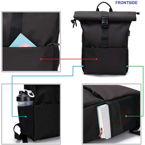 Sac à dos de sport imperméable personnalisé en polyester à enroulement Sac à dos de voyage Sac à dos pour ordinateur portable d'affaires - Product Image 6