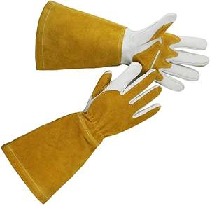 <span class=keywords><strong>Guantes</strong></span> De Soldadura Tig De Soldar De Alta Destreza Cuero De Grano Superior Soldador 16 pulgadas <span class=keywords><strong>Guantes</strong></span> Piel De Cabra Y Cuero De Vaca - Product Image 2