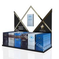 Distributeur de cigarettes personnalisé, présentoir de timbres d'or, présentoir de cigarettes en acrylique pour magasin de détail