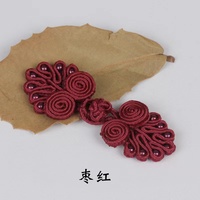 Vente chaude Boutons de fermeture de grenouille de noeud chinois colorés Boutons en tissu chinois