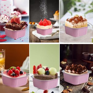 Contenedores Desechables de Aluminio para Alimentos, Rectangulares, Color Rosa, con Tapa de Aluminio, Aptos para Alimentos para Llevar - Product Image 5