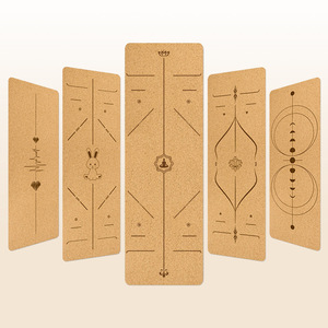 Tapis de yoga en liège 183x61cm, épaisseur 0,3cm, antidérapant, en caoutchouc naturel, pour le yoga et le remodelage corporel - Product Image 1