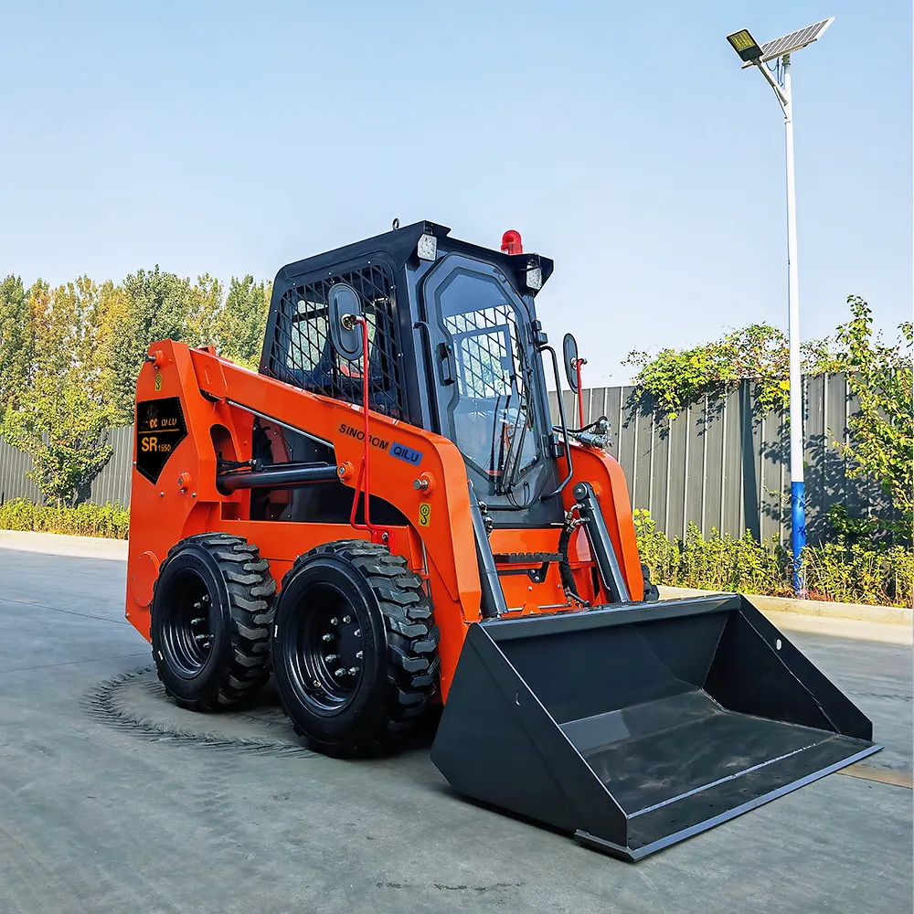 FREE SHIPPING !!! Small Cheap skid steer diesel loader with bucket different attachment skidsteer loader for sale