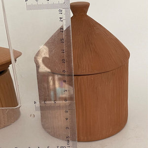 Pot de bougie vide <span class=keywords><strong>en</strong></span> forme de maison de chalet <span class=keywords><strong>en</strong></span> <span class=keywords><strong>terre</strong></span> <span class=keywords><strong>cuite</strong></span> bon marché - Product Image 6