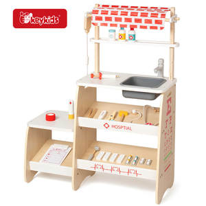 Doctor Center Pretend Medical Playsets Ensemble de clinique de jouets en bois pour enfants W10D887 - Product Image 1