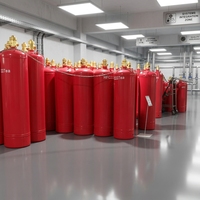 Système d'extinction d'incendie FM200 HFC-227ea en acier inoxydable, sans canalisation, à agent propre, double armoire automatique pour centre de données