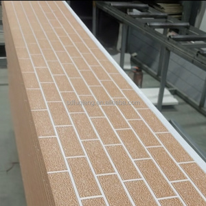 Panneau sandwich moderne en acier PU EPS de 25 mm, panneau sculpté pour l'isolation et la décoration des murs extérieurs des villas - Product Image 3