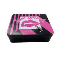 Boîte en étain rectangulaire personnalisée de marque TW fabriquée en Guangdong, emballage de maquillage, finition brillante, gravure, impression à chaud dorée, lotion, parfum