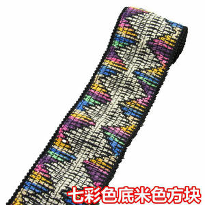 Deepeel EL006 7cm vêtements accessoires de couture ceinture décorative <span class=keywords><strong>dentelle</strong></span> Jacquard sangle multicolore bande élastique - Product Image 5