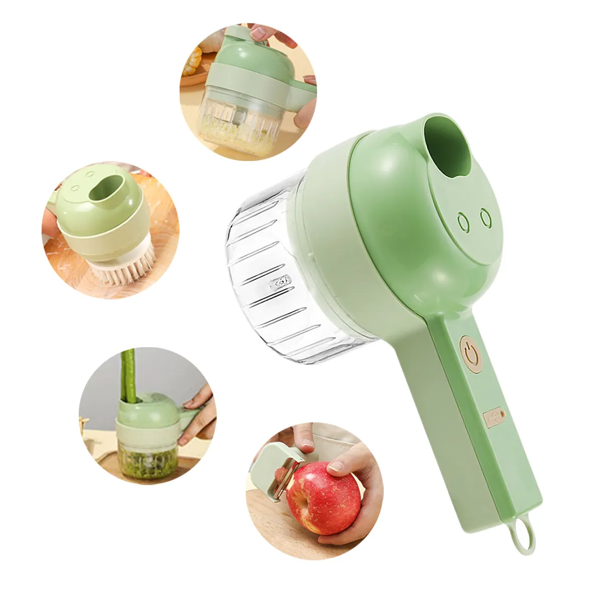4 in1 handheld electric vegetable cutter multifunctional vegetable cutter set onion chopper kitchen accessories